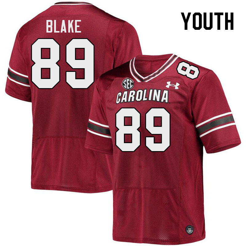 Youth #89 O'Mega Blake South Carolina Gamecocks 2023 College Football Jerseys Stitched-Garnet